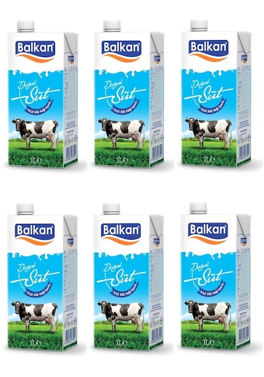 Balkan Süt Yarım Yağlı 1 Lt X 6 Adet