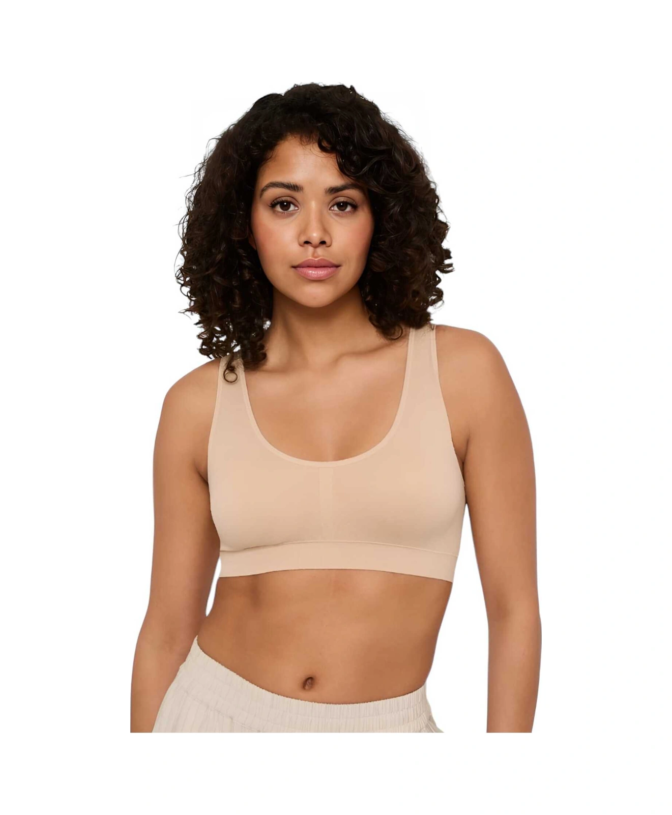 Tezzgelsin Kadın Kalın Askılı Pedli Büstiyer Yarım Atlet Sütyen 3'lü Set Ten Rengi