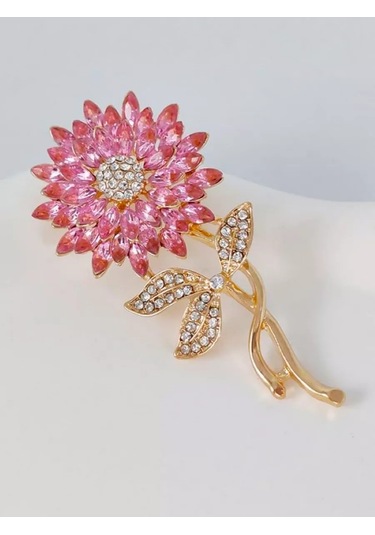 Fashion Jewelry Broş Çiçek Takı 226494697 Altın Rengi
