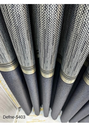 Nivemeshome Defne Gri Ft614166 V-5403 1/3 Sık Pileli Fon Perde Apm Gri