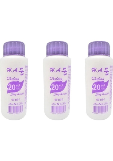 H.A.S Oksidan Peroksit 20 Volüm %6 60 Ml X 3 (431945539)