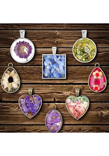 Novahub 31 Parça Renkli Silikon Reçine Kalıpları, Kolye Takı Kalıpları, Dıy Takı Yapımı Kit, Kristal El Sanatları Çok Renkli