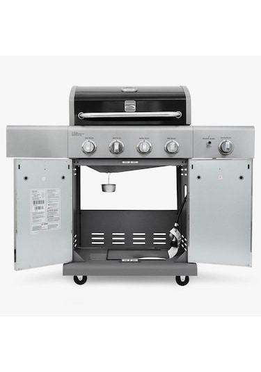 Kenmore Gazlı Barbekü 4 Ocaklı Siyah - Metal Siyah Çelik