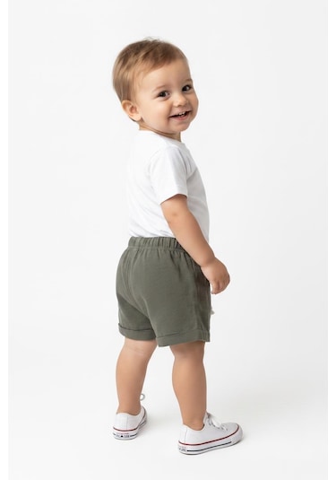 MiaBaby Bebek Müslin Şort Haki