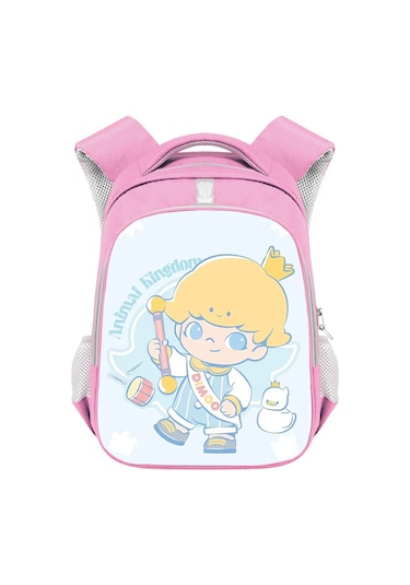 Bubblemall, İlkokul Öğrencileri İçin Şık Ve Büyük Kapasiteli Çift Omuzlu Çocuk Çantası, Moda Ve Rahat Tasarım Açık Beyaz