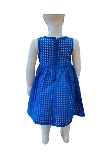 Çikoby Kız Bebek Fiyonk Elbise-13878 Mavi