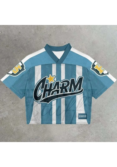 Snapbuy 2025 Y2k Retro Amerikan Futbol Forması Nefes Alan Streetwear Tişörtkoyu Grierkek Koyu Gri