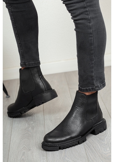 D111 Garantili Ürün Soğuk Geçirmez Ortopedik Erkek Kışlık Bot Siyah