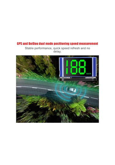 Padalink Araç Usb Gösterge Paneli: Hud Oto Hız Tespit Cihazı, Numara Gösterim Bölgesi İle 12v Araç Usb抬头显示器 Beyaz