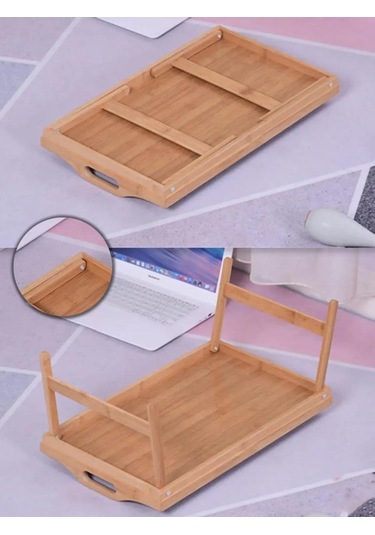 Kapris  KAP-112 Katlanır Ayaklı Bambu Tepsi 50 x 30 CM