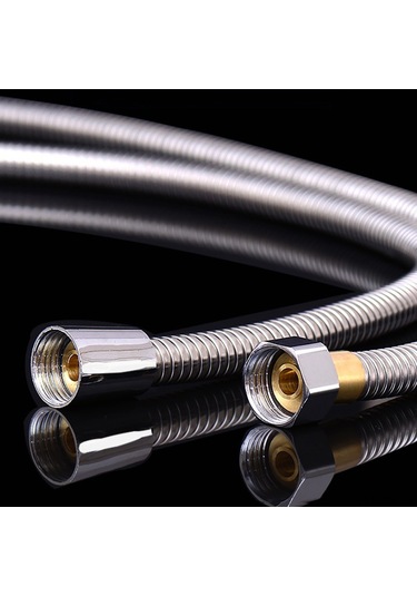 Padalink 3 Metre Çelik Banyo Hortumu - Korumalı, Yaşlılar Ve Evcil Hayvanlar İçin Uygun, Chrome Finish Diğer