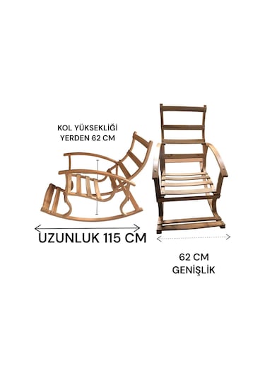 Yaren Home Dizayn Sallanan Sandalye Bordo Krem Bordo - Krem
