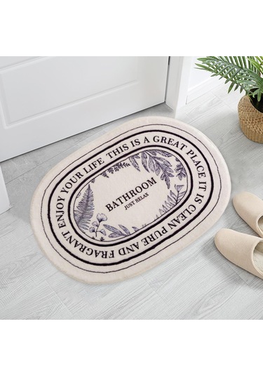 Suntek Zemin Halısı Yumuşak İç Mekan Dekoru Mutfak Kapı Banyo Oval