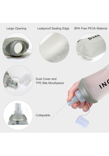 Tongxida Inoxto Ix592 2.5l Spor Çanta - 2x450ml Su Torbası - Koyu Gri & Turuncu Çok Renkli