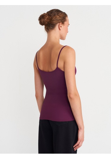 Dilvin 20901 İnce Askılı Poliamid Top-mor Mor