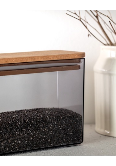 Madame Coco Lucille Ahşap Kapaklı 1200 ML Saklama Kabı