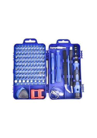 Fastbuy 110 Adetlu Manyetik Tornavida Seti - Mavi Cep Telefonu Onarım Aleti