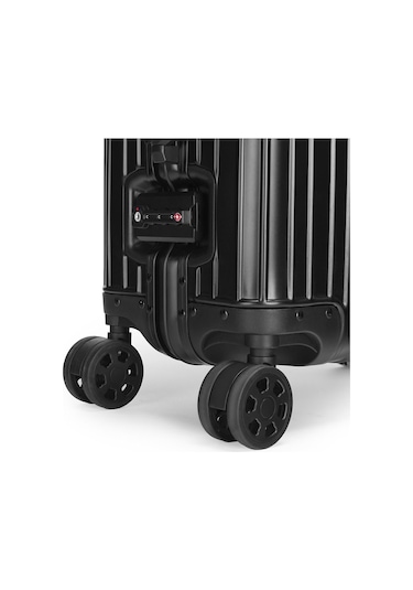 Monat Luggages Monnat Al-01 Siyah Kabin Boy Valiz Çok Renkli