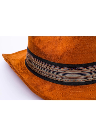 Twingold İsme Özel Süet Kovboy Fötr Şapka - Ab01007 - Taba Taba