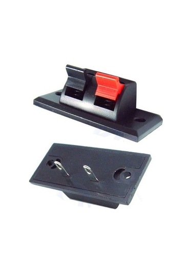 2li Hoparlör Terminal Soketi Panel Montaj Tip Yaylı Soket Speaker Ses Konnektör Bağlantı Kablo Elektrik Birleştirme