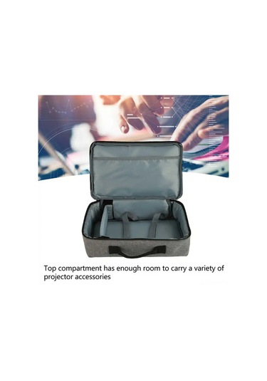 Neevoyu Projektör Ve Aksesuarları Taşımak İçin Sağlam Çantası - Su Geçirmez, Darbeye Dayanıklı, Çift Fermuarlı Gri Ev Kullanımlı Korumalı Çanta
