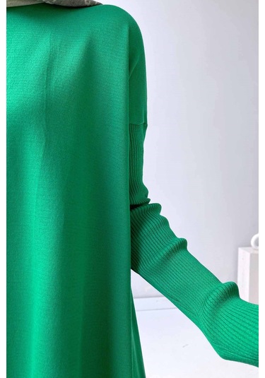 Mira Merserize Tunik - Yeşil Gri