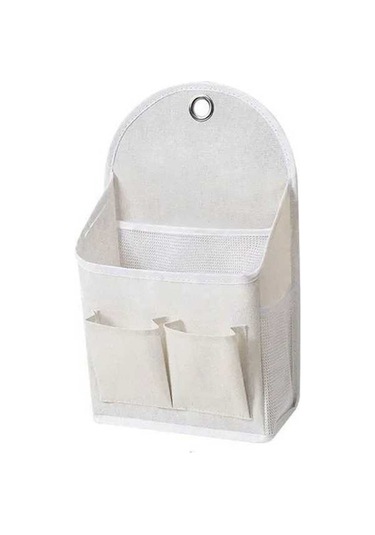 Besthome1 Duvar Tipi Çok Amaçlı Askı Depolama Çanta - Bej, Su Geçirmez Oxford Kumaşı, Evde Küçük Eşyalar İçin Takı, Makyaj, Gö Beyaz