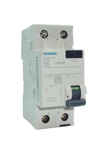 Siemens 40A 30MA Monofaze Kaçak Akım Koruma Şalteri