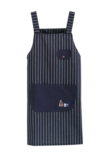 Moveevo Koton Unisex Fırça Desenli Apron: Mutfak, Çizim, Geliştirme İçin Dayanıklı Koruyucu Cila Lacivert Diğer