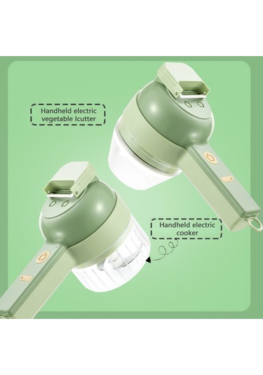 Xindoker Usb Şarjlı Elden Elektrikli Sebze Dilimleyici - Dilimleme/doğrama/temizleme Fonsiyonu, Tek Tuşlu Kontrol, Taşınabilir Mutfak Aleti