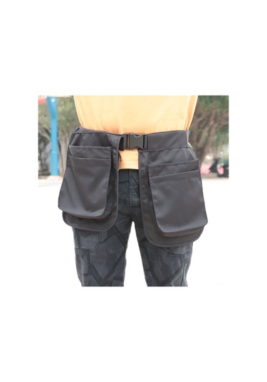 Wezone Siyah Poliester Çok Cepli Ayarlanabilir Bel Çantası - Temizlik, Mutfak, Bahçe Ve İş İçin Pratik Depolama