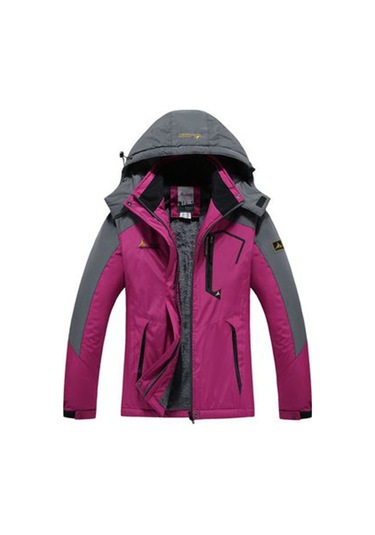 Kadın Outdoor Mont Kayak Dağcılık Dolgulu Mont Açık Kırmızı Açık Kırmızı