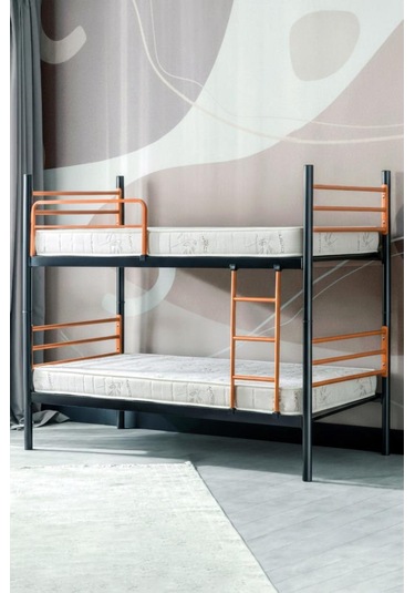 Einstein Metal Ranza + 2 Adet Bambo Yatak 90x190 Cm Tek Kişilik Yataklı Ayrılabilir Metal Ranza 90 x 190 Einstein Metal Ranza + 2 Adet Bambo Yatak 90x190 Cm Tek Kişilik Yataklı Ayrılabilir Metal Ranza 90 x 190