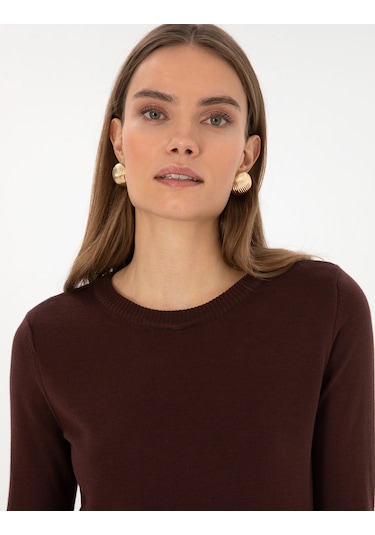 Pierre Cardin Kadın Kahverengi Kazak /triko 50315758-vr029 Kahverengi