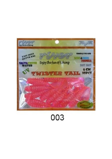 River Twister Tail 6 Cm 10pcs Silikon Yem