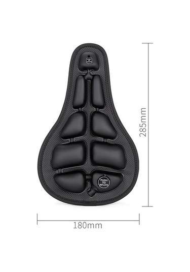 Tongxida Gewage Dağ Bisikleti Hava Yastığı Koruması - Su Geçirmez, Darbe Emici, Kaymaz Kumaşlı, Kolaysız Kurulum Siyah Siyah Siyah