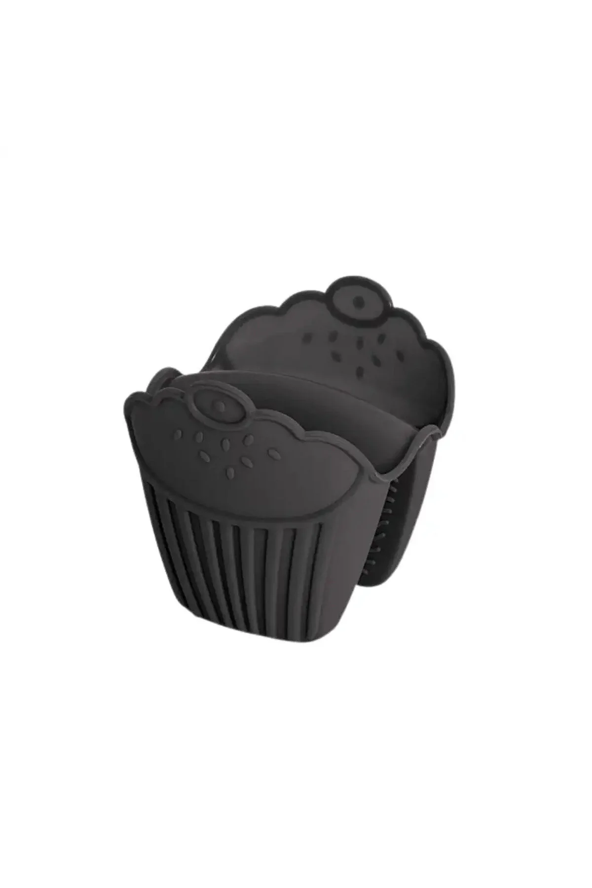 Silikon Fırın Eldiveni 2 Li Isı Yalıtımlı, Kaymaz Yüzey, Esnek Ve Kolay Temizlenebilir Siyah