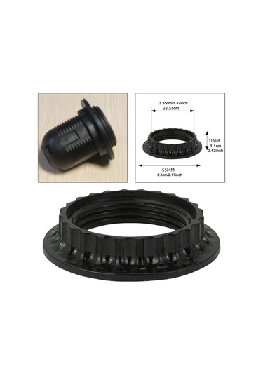 Homyl E26 Soket Için Işık Soketi Gölge Halkası, Abajur