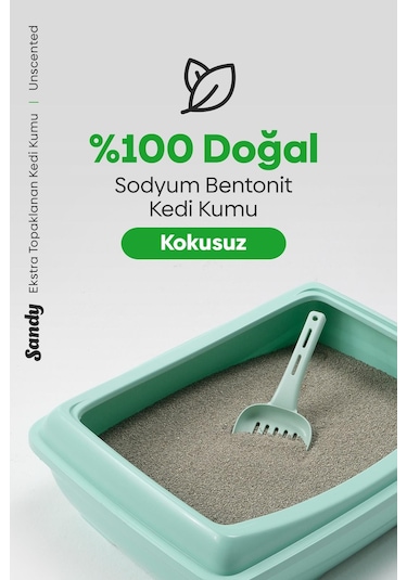 Sandy Kokusuz Ekstra Topaklanan Kedi Kumu 10kg