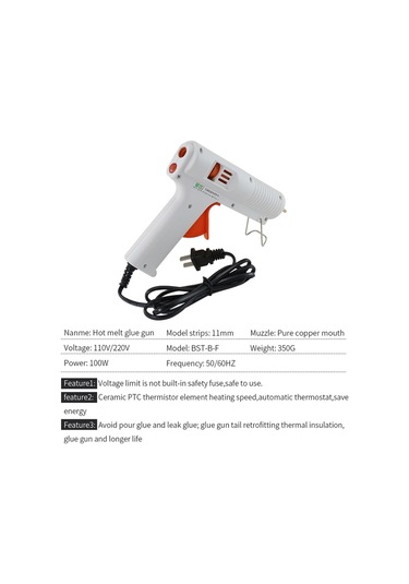 Sones Best-bf 100w Ac 220v Sıcak Tutkal Tabancası Sıcaklık Ayarlanabilir