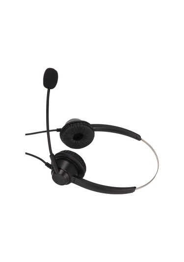 Xindoker H360d-pc İkili Kulaklı Müşteri Hizmeti Kulaklığı, Gürültü Engelleme Mikrofonlu, 3 Bölümlü Çift 3.5mm Plug, Sabit Telefon/voıp Uyumlu, Siyah