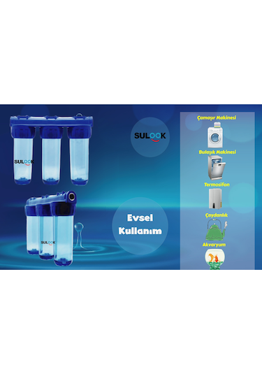 Şebeke Daire Bina Girişi Su Arıtma Sistemi 3Lü Süper Ekonomik Set