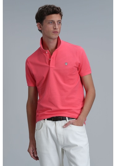 Lufian Erkek Laon Smart Polo T-shirt 111040164 Pembe