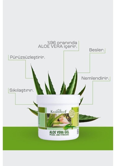 Krauterhof Aloe Vera Vücut Bakım Jeli 250 Ml 2 Adet