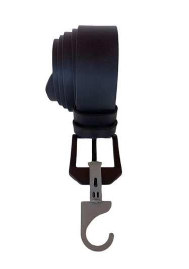 Erkek Büyük Beden Deri Kot Pantolon Kemeri Siyah