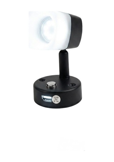Mellifera Led Okuma Lambası Döner Başlıklı Dokunmatik Dimmerli 2w 12v/24v - Siyah-1855