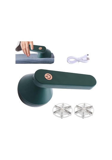 Elektrikli Lint Temizleyici, Usb Şarj Edilebilir, Yeşil