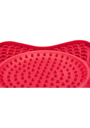 Beeztees Yavru Köpek Yaş Mama Yeme Oyuncağı, Yıldız Şeklinde, Silikon, Kırmızı, 20x20cm