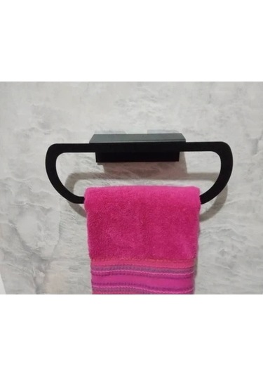 Kalisi İçi Yuvarlak Havluluk Mat Siyah Siyah