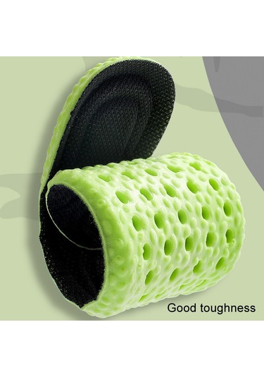 Sones 1 Çift Yüksek Esneklikli Nefes Alabilir Ter Emici Şok Emici Kesilebilir Tabanlık, Beden: 45-46 Yeşil+gri